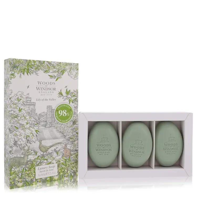 Lily Of The Valley (woods Of Windsor) Three 2.1 oz Luxury Soaps by Woods Of Windsor 62 ml by Brands HD