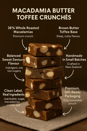 Lowrey Foods NOUGAT Lowrey Macadamia Butter Toffee Crunché 4 Pack | NZ Gift Set Lowrey Macadamia Butter Toffee Crunché 4 Pack | NZ Gift Set