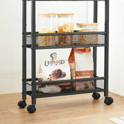 VASAGLE 3 Tiers Utility Rolling Cart Kitchen Trolley by The Shopsite