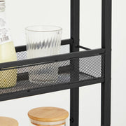 VASAGLE 3 Tiers Utility Rolling Cart Kitchen Trolley by The Shopsite
