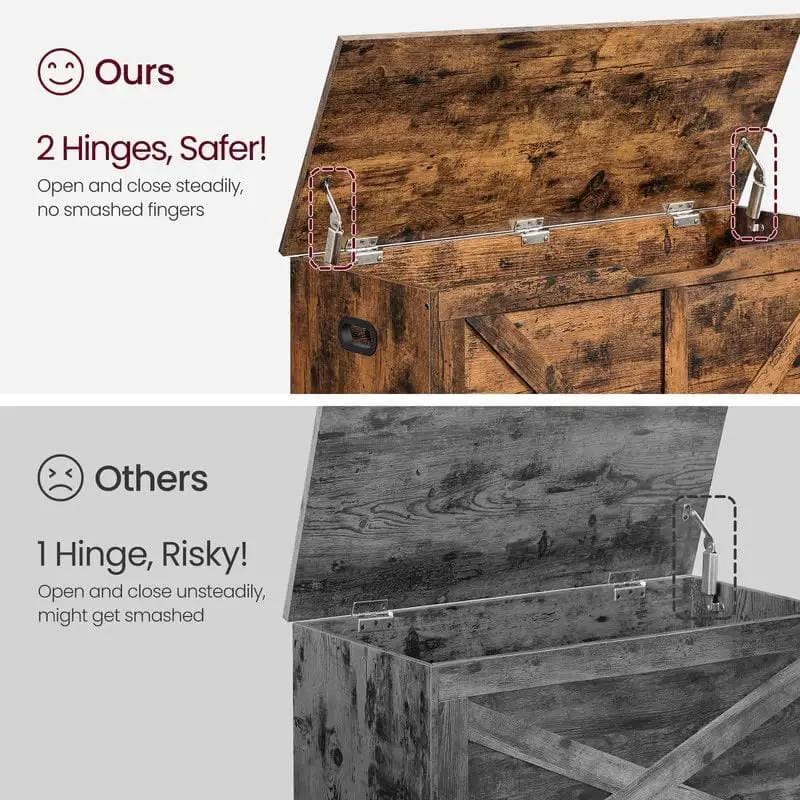 The Shopsite Home-living Vasagle Farmhouse Style Storage Bench Vasagle Farmhouse Style Storage Bench