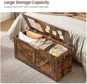 The Shopsite Home-living Vasagle Farmhouse Style Storage Bench Vasagle Farmhouse Style Storage Bench