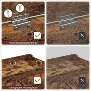 The Shopsite Home-living Vasagle Farmhouse Style Storage Bench Vasagle Farmhouse Style Storage Bench