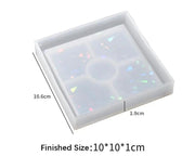 Holographics Coaster Moulds - Round/Square/Hexagonal by Resin Art NZ