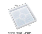 Holographics Coaster Moulds - Round/Square/Hexagonal by Resin Art NZ