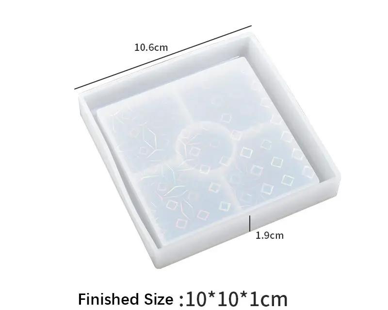 Holographics Coaster Moulds - Round/Square/Hexagonal by Resin Art NZ