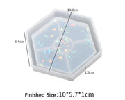 Holographics Coaster Moulds - Round/Square/Hexagonal by Resin Art NZ