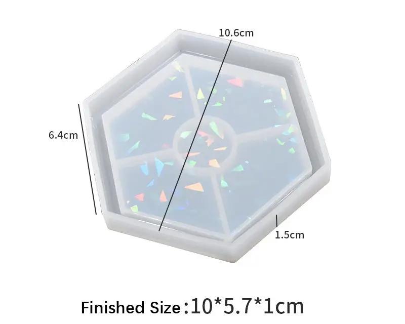 Holographics Coaster Moulds - Round/Square/Hexagonal by Resin Art NZ