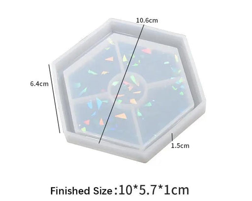 Holographics Coaster Moulds - Round/Square/Hexagonal by Resin Art NZ