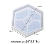 Holographics Coaster Moulds - Round/Square/Hexagonal by Resin Art NZ