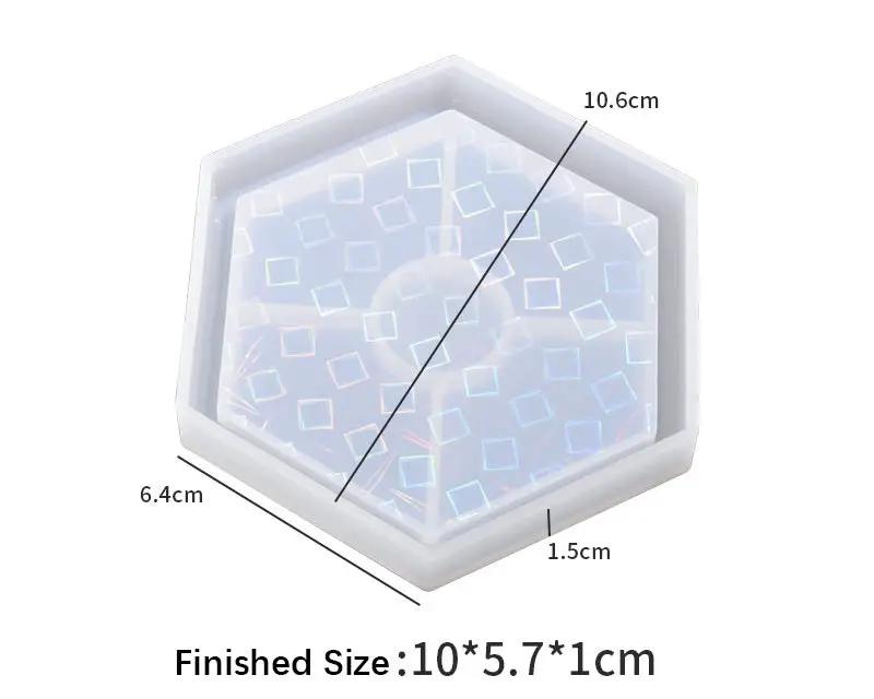 Holographics Coaster Moulds - Round/Square/Hexagonal by Resin Art NZ