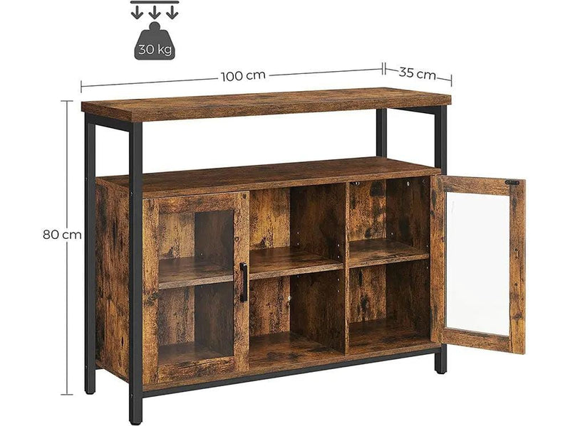 100CM Buffet Cabinet with Glass Doors by The Shopsite