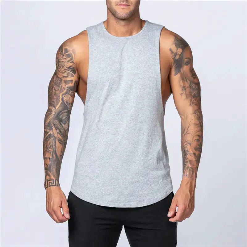 Men's Loose Cotton Sleeveless Singlet by Mead's Supply & Equipment Outfitters limited