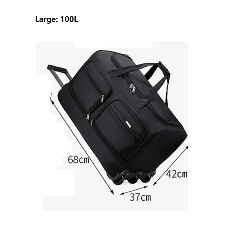 Ecotrek Rolling Duffle Bag with Wheels and Handle | Expandable Waterproof Trolley Travel Bag CP1228 by ECOTREK