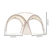 Dome Canopy Gazebo Tent – 4.2 × 4.2 × 2.3m LCF28517 by ECOTREK