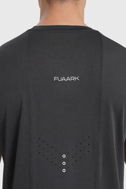 Laser Cut Running T-shirt Black by Fuaark Nz