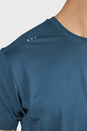 Laser Cut Running T-shirt Orion Blue by Fuaark Nz