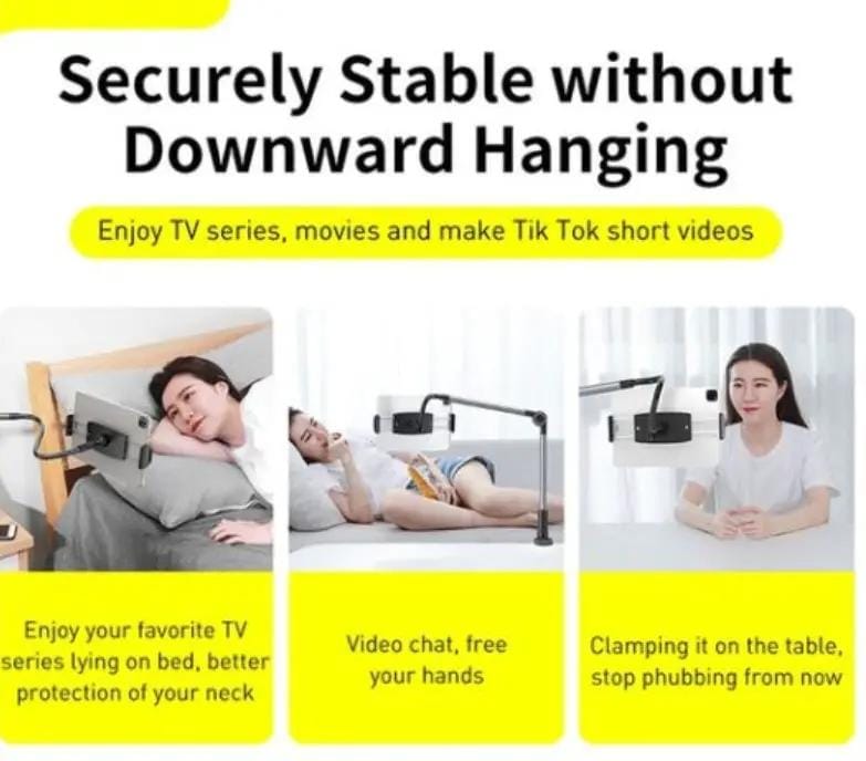 g8buynz Long Arm Adjustable Lazy Phone Holder Clip Foldable Desk Tablet Mount Holder Long Arm Adjustable Lazy Phone Holder Clip Foldable Desk Tablet Mount Holder