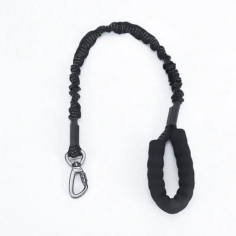 Dog Leash Heavy Duty 80-105cm Shock Absorbing Bungee with Handle BK by dealonline.co.nz
