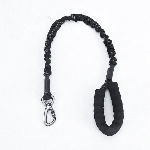 Dog Leash Heavy Duty 80-105cm Shock Absorbing Bungee with Handle BK by dealonline.co.nz