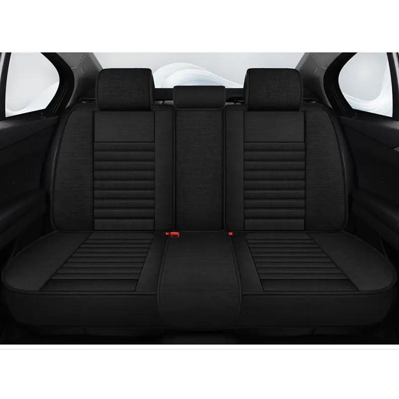 Sport Style Synthetic Linen/Flax Breathable Bucket Car Seat Covers Full Set by dealonline.co.nz