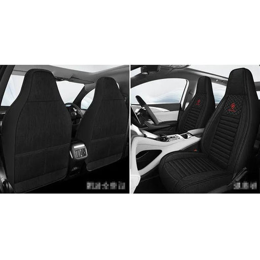 Sport Style Synthetic Linen/Flax Breathable Bucket Car Seat Covers Full Set by dealonline.co.nz