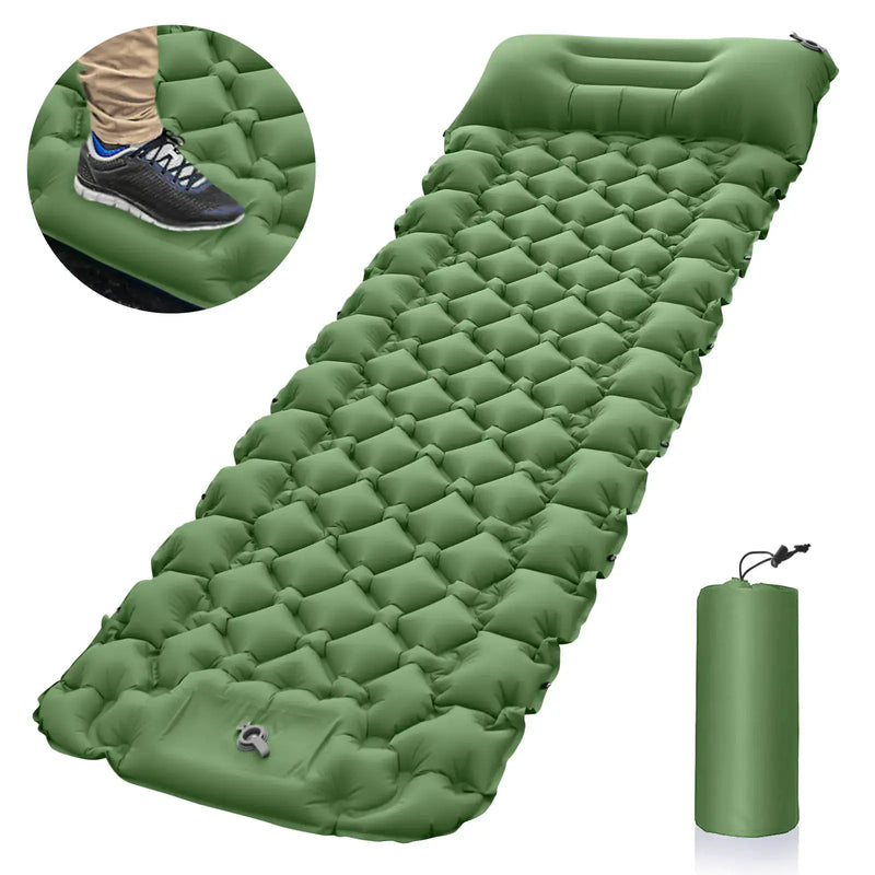 Portable Inflatable Camping Mattress - 196x68x8cm Lightweight Sleeping Pad | Moisture-Proof by Mead's Supply & Equipment Outfitters limited