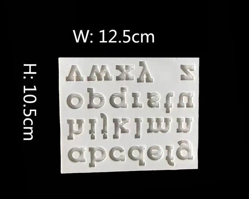 Alphabet Letter Number Moulds - 04 Lowercase by Resin Art NZ
