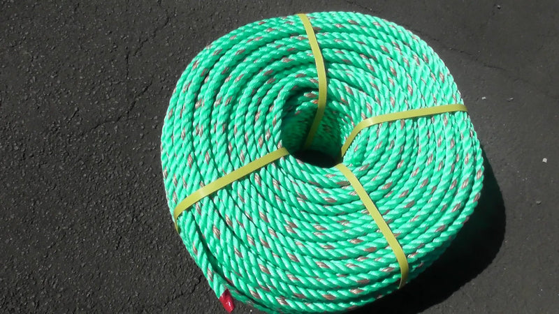 Green Polypropylene rope 12mm x 220 m Coil by Action Outdoors