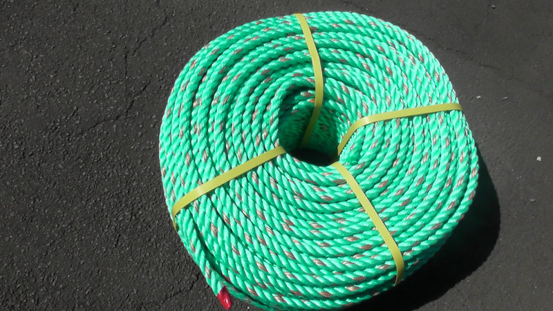 Green Polypropylene rope 12mm x 220 m Coil by Action Outdoors