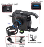 g8buynz Motorcycle Phone Mount Charger USB 3.0 Socket Handlebar/ Rear-View Mirror Motorcycle Phone Mount Charger USB 3.0 Socket Handlebar/ Rear-View Mirror