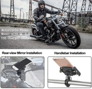 g8buynz Motorcycle Phone Mount Charger USB 3.0 Socket Handlebar/ Rear-View Mirror Motorcycle Phone Mount Charger USB 3.0 Socket Handlebar/ Rear-View Mirror