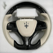 Maserati Steering Wheel (Carbon Fiber+Leather) #01 by CARBONISE