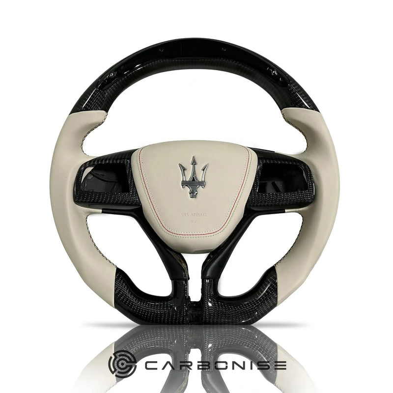 Maserati Steering Wheel (Carbon Fiber+Leather) #01 by CARBONISE