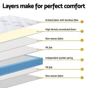 SportZone.co.nz Furniture > Mattresses > Single Mattress 25cm Giselle Mattress Single Bed Pocket Spring Mattresses 25cm Giselle Mattress Single Bed Pocket Spring Mattresses