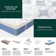 SportZone.co.nz Furniture > Mattresses > Single Mattress 25cm Giselle Mattress Single Bed Pocket Spring Mattresses 25cm Giselle Mattress Single Bed Pocket Spring Mattresses