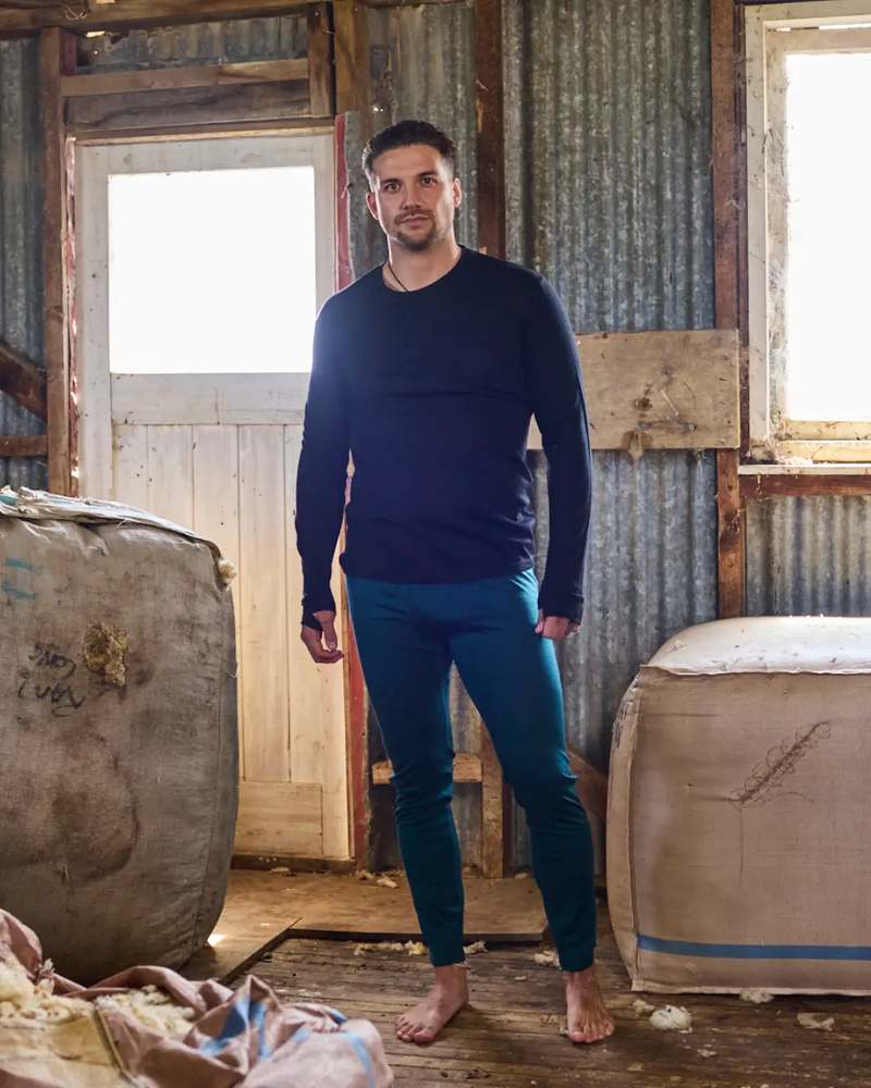 Men's Base Pant - 100% Merino Wool, Pine Green by Merino 365 NZ