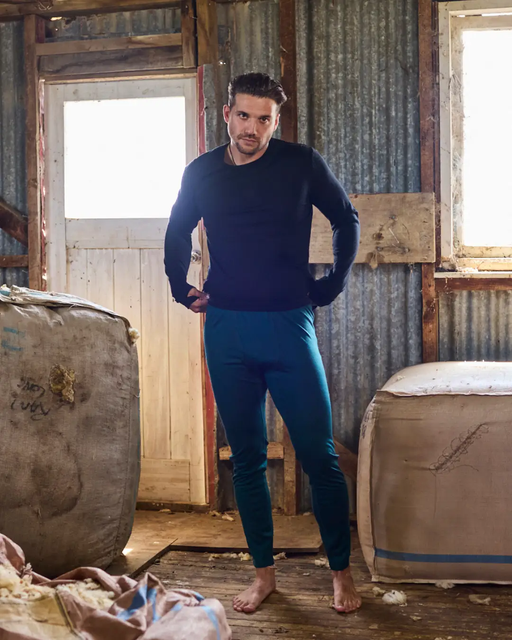 Men's Base Pant - 100% Merino Wool, Pine Green by Merino 365 NZ