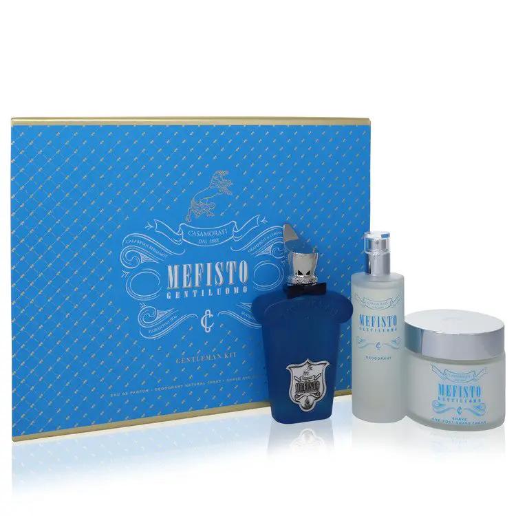 Mefisto Gentiluomo Gift Set - 3.4 oz Eau De Parfum Spray + 3.4 oz Deodorant Spray + 6.7 oz Shave and Post Shave Cream by Xerjoff -- by Brands HD