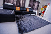 Silk Black/White rug 2x1.4m by Kiwi Grab