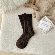 Thick Diamond-Shaped Wool Mid-Thigh Socks for Fall/Winter - Warm Cozy Leg Warmers by Mead's Supply & Equipment Outfitters limited