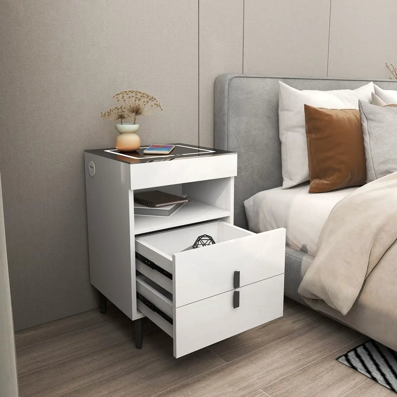 'Nicola' Smart Bedside Table with Intelligent Wireless Charging (USB-C Port DOES NOT WORK!) by sue-e furniture