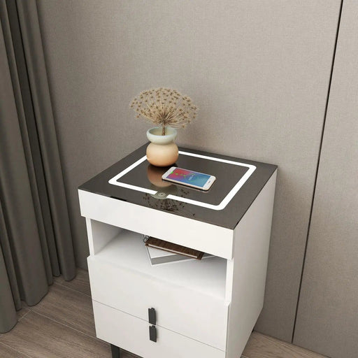sue-e furniture Bedside Table 'Nicola' Smart Bedside Table with Intelligent Wireless Charging (USB-C Port DOES NOT WORK!) 'Nicola' Smart Bedside Table with Intelligent Wireless Charging (USB-C Port DOES NOT WORK!)