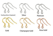 S925 Sterling Silver Earring Hook- One pair by Resin Art NZ