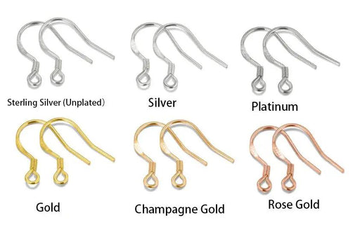 S925 Sterling Silver Earring Hook- One pair by Resin Art NZ