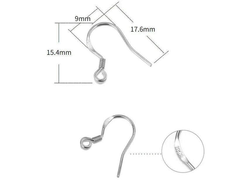 S925 Sterling Silver Earring Hook- One pair by Resin Art NZ