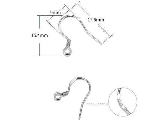 S925 Sterling Silver Earring Hook- One pair by Resin Art NZ