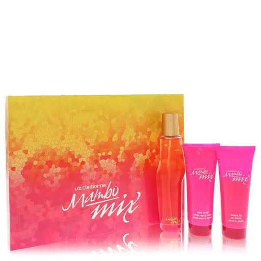 Mambo Mix Gift Set - 3.4 oz Eau De Parfum Spray + 3.4 oz Body Lotion + 3.4 oz Shower Gel by Liz Claiborne -- by Brands HD