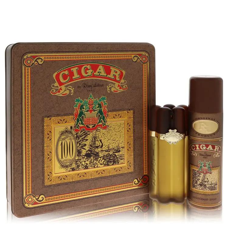 Cigar Gift Set - 3.3 oz Eau De Toilette Spray + 6.6 oz Deodorant by Remy Latour -- by Brands HD