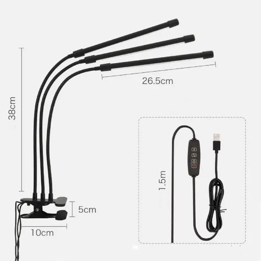 Grow Light 4 Head LED Plant Light by salelink.co.nz